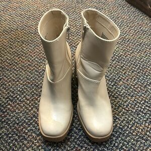 Cream women’s boots
